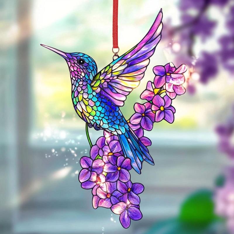 Pretty Bird Acrylic Living Room Courtyard Pendant Holiday Scene Decorative Pendant Gift