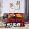 Red Dead Redemption 2  Warm Soft Blanket  Students Plush Bedding Throws Pattern Couch Chair Flannel Bedspread Sofa Bed Cover