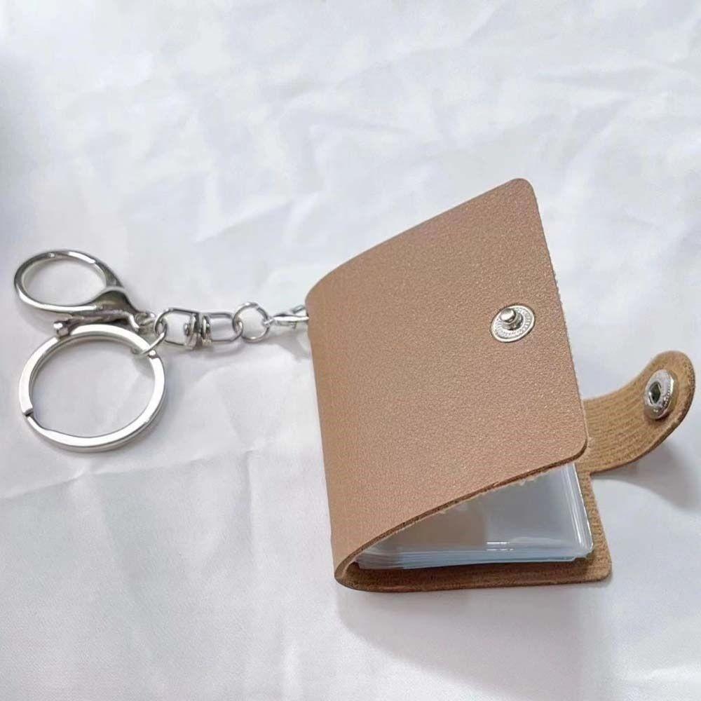 2 Inch Photo Album Keychain Backpack Keyring Photo Card Holder Portable Mini Photo Album  Bag Charm