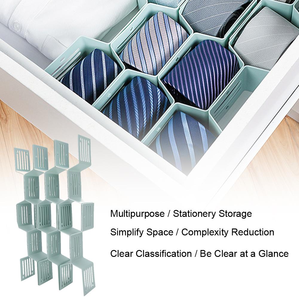 12pcs Drawer Divider Storage Shelves Household Storage Organizer Partition Underwear Drawer BoardLight Blue