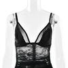 2026 European & American Spring/Summer Women's Sexy Deep V Lace Backless Spaghetti Strap Slim Fit Dress