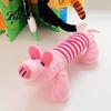 Interactive Dog Toy Plush Animal Squeaky Pig Duck Elephant Chew Pet Hunting Instinct Cute Stuffed Teething for Dogs Puppies Biting Tug-of-War