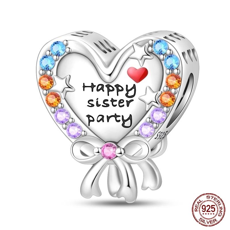 New Black/Red/Blue/Green/Purple Heart Series For Original Bracelet Bead Charm 3Mm Diy Necklace Pendant Accessories