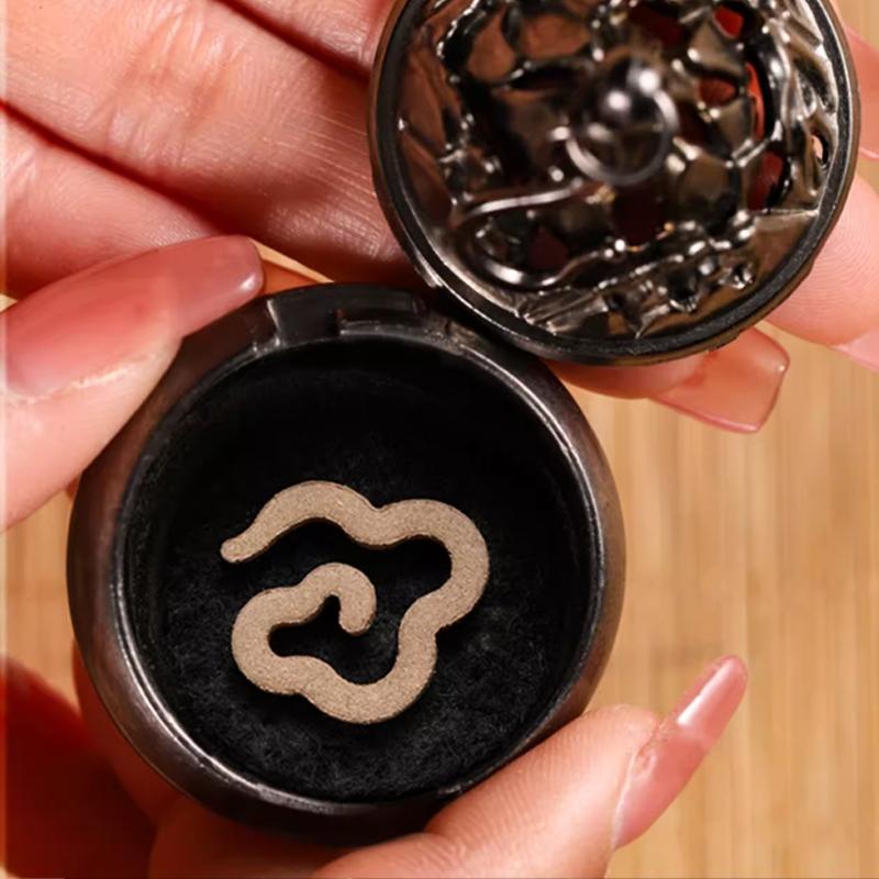Creative Alloy Incense Burner Ornament Zen Tea Ceremony, Home Indoor Decor Chinese Style Retro Hanging Aromatherapy Furnace, 1Pc