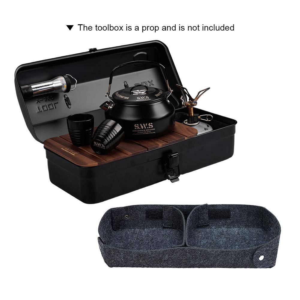 Outdoor Toolbox Lining Felt Toolbox Inner Divider Anti-Slip Camping Box Liner for Y350 Iron Tool Box