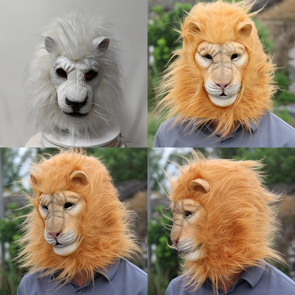 Latex Animal Mask With Handcrafted Detail For Halloween Festivities And Cosplay