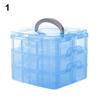 Plastic 3 Tiers Portable Detachable Storage Box Transparent Container Organizer