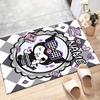 Custom Kuromi Mat Personalized Name, Polyester Washable Indoor Entryway Rug, Gift for Christmas, Easter, Thanksgiving Day