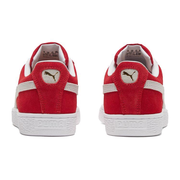 Puma Suede Classic 21 Jr High Risk Red Kids Sneakers White 380560-02