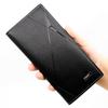 Stylish Men's Long Wallet with 3D Diamond Embossing – Large Capacity Bifold Money Clip