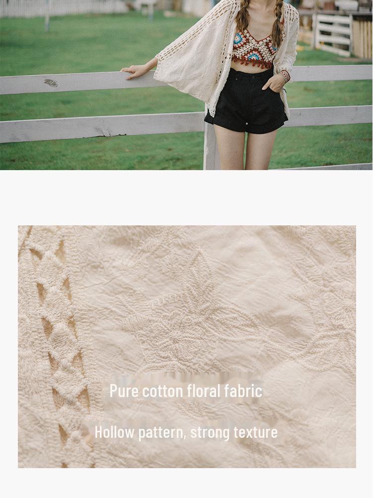 Meng De Ma Bohemisk ihålig kofta med fladdermusärm