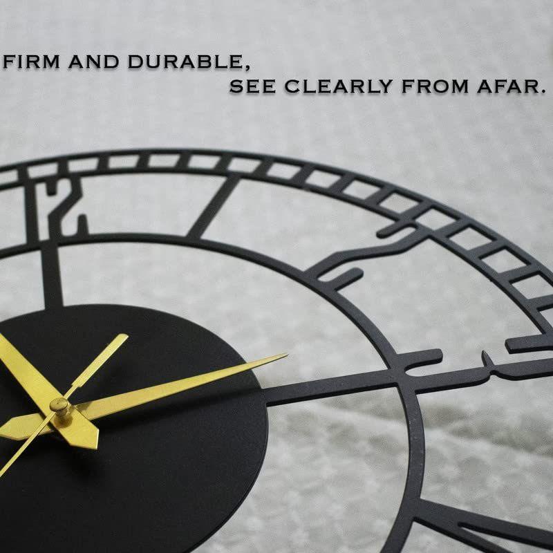 Designer Stylish Metal Wall Clock for Living Room, Bedroom, Office, Kitchen, Home and Hall, Antique Big Size Modern Wall Watch for Home Decor (50 cm)