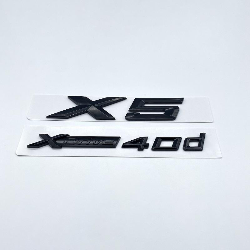 Glossy Black 3D Letters XDrive 28i 30i 36i 40i 50i 30d ABS Emblem for BMW X5  E70 F15 G05 Series Car Trunk Logo Sticker