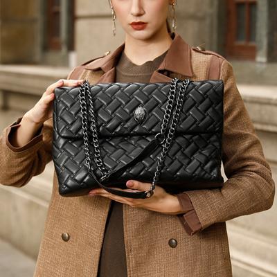 Mode Damen Tasche Marke Diamant Gitter Kette Umhängetasche Gitter Designer Adler Kopf Schulter Tasche Große Tasche
