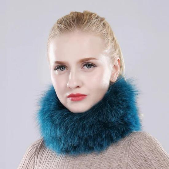 

Новый шарф-повязка из натурального лисьего меха для девочек, зимний вязаный шарф из настоящего лисьего меха, женский теплый мягкий шарф из натурального лисьего меха озеро синий