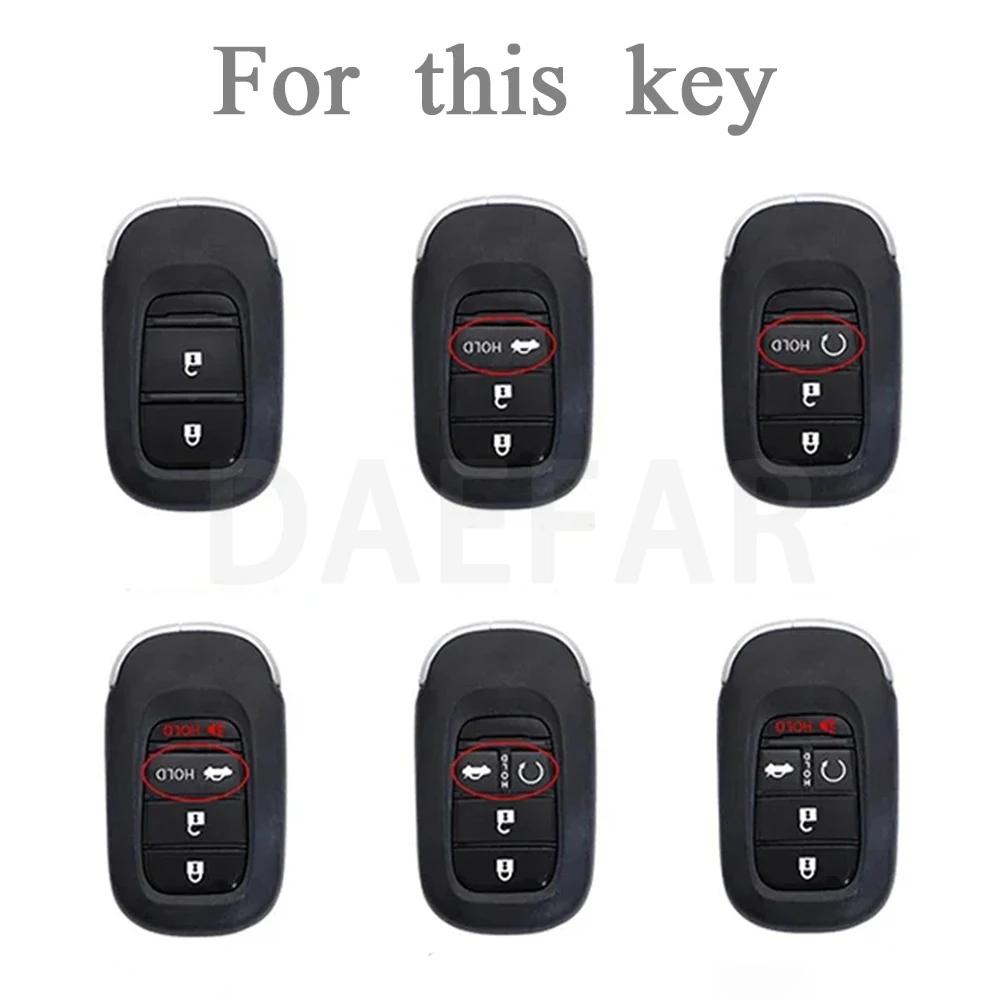 Transparent Black White Key Case For Honda Civic Accord Vezel Accessories Car Cover Key Bag Holder Shell Keychain Protection