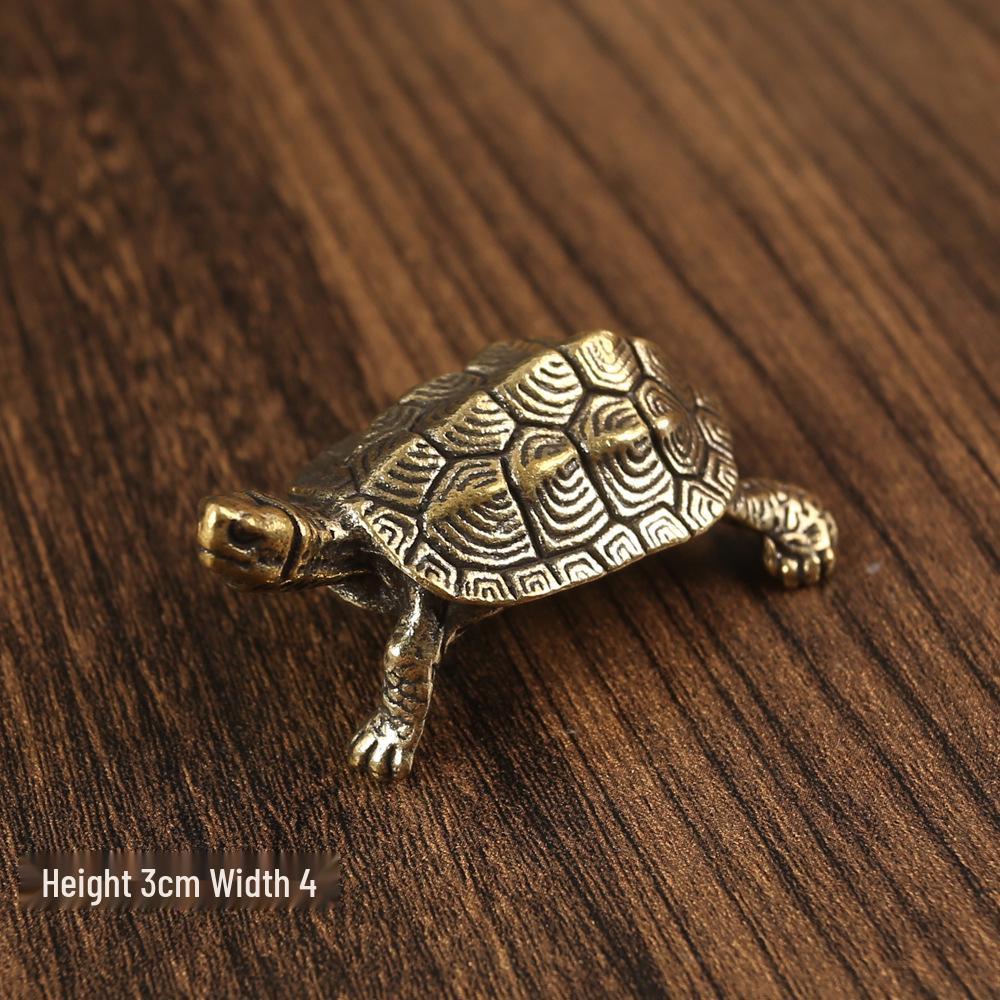 Handcrafted Longevity Turtle Ornament - Solid Old-Fashioned Tea Pet Gift for the Home