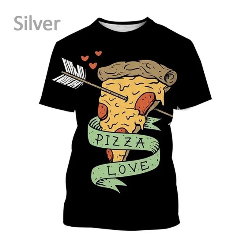 Funny New Pizza 3D Printed T Shirt Men Women Chilren Casual Delicious Food Graphic Harajuku Style Streetwear Top Tees Tshirt