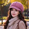 Women's thickened knitted wool hat autumn and winter imitation mink hair outdoor cold-proof star anise beret children