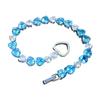 Imitation Natural for Swiss Blue Topaz Bracelet Luxurious Heart Bracelet Fashion Jewelry Gift for Women Girls