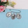 DIY Photo Glamour Lace Oval Bridal Pendant Memorial Angel Photo Party Ornaments