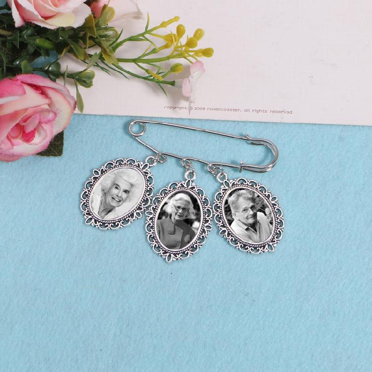 DIY Photo Glamour Lace Oval Bridal Pendant Memorial Angel Photo Party Ornaments