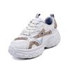 Tire platform dad shoes women's spring new breathable non-slip casual shoes inner height increase and foot small sports shoes