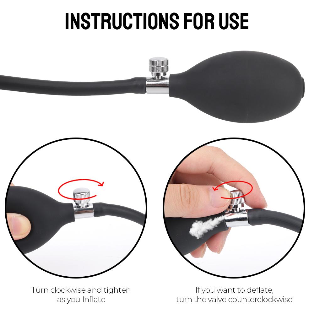 Inflated Anal Plug Enema Sex Toys For Women Men Squirt Vagina Cleaner Anal Pump Prostate Massager Anus Dilator Adult 18