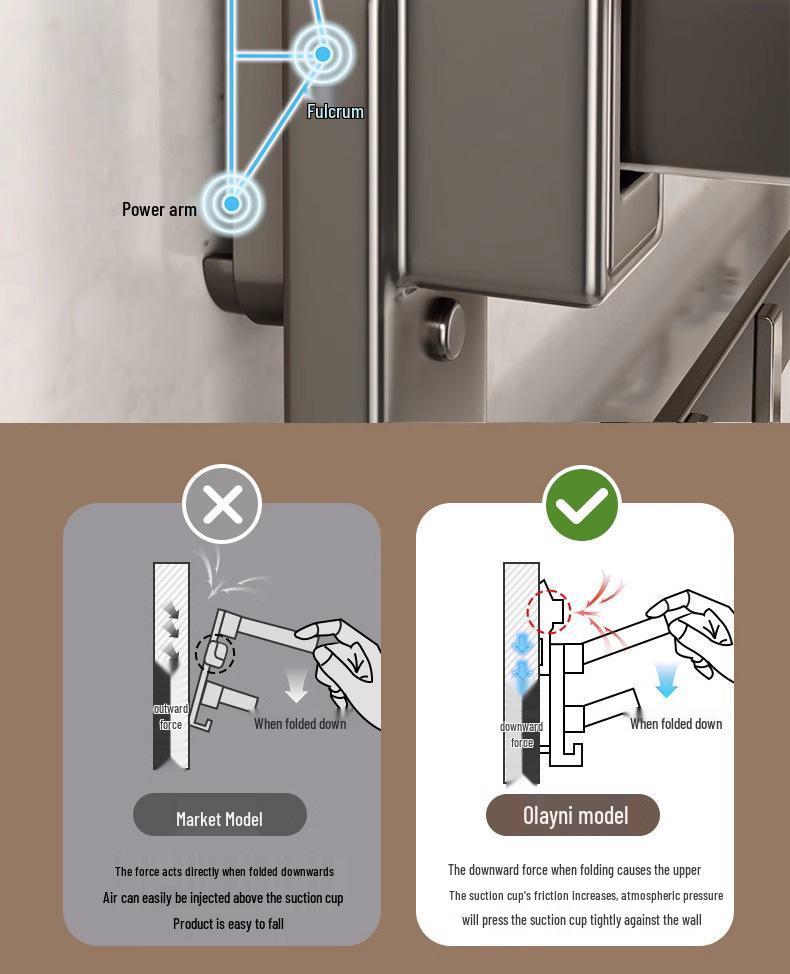 Starker Saug-Handtuchhalter zur Wandmontage ohne Bohren für Badezimmer