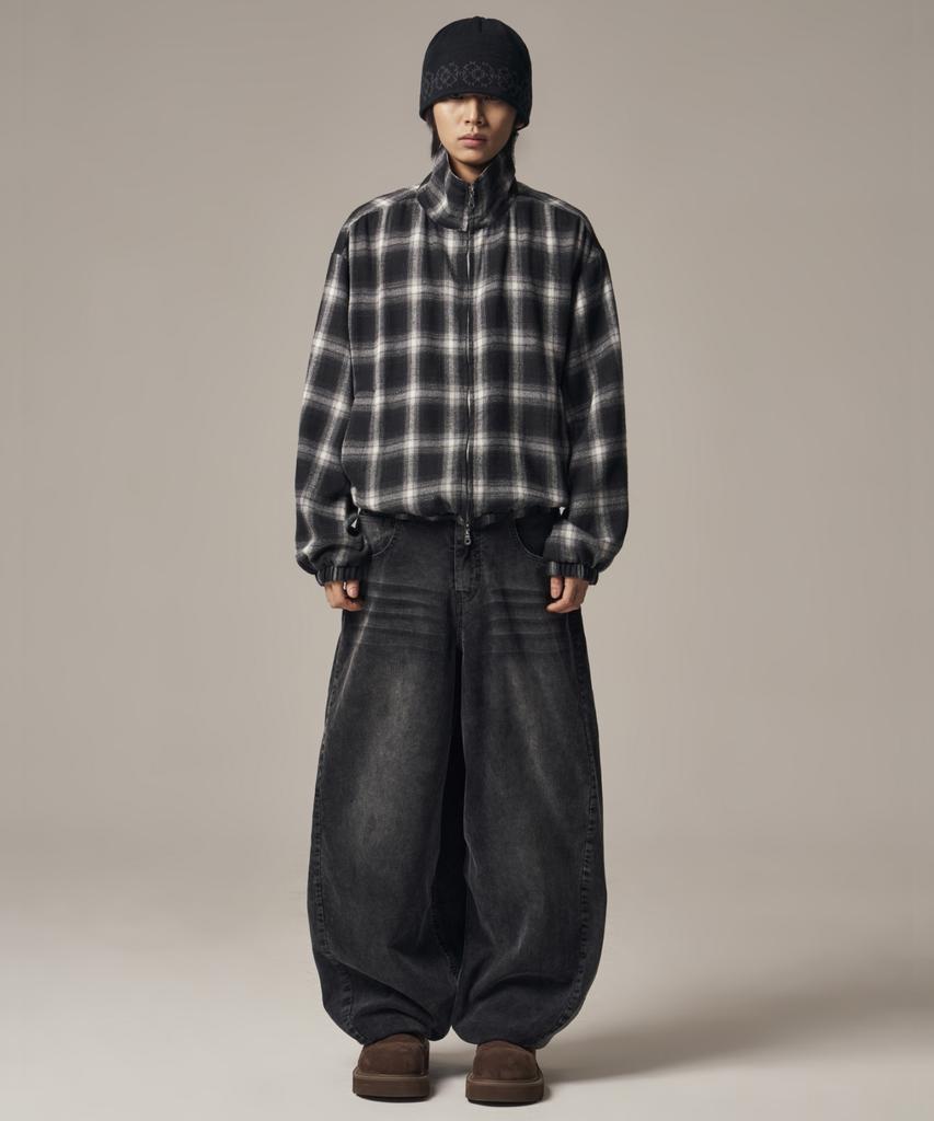 IDWS Viego Corduroy Balloon Pants Black