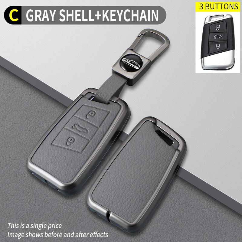 Metal Car Key Case Cover For Skoda Kodiaq Karoq Octavia Fabia For Ateca For Volkswagen Vw Passat B8 Polo Tiguan Atheon Taos