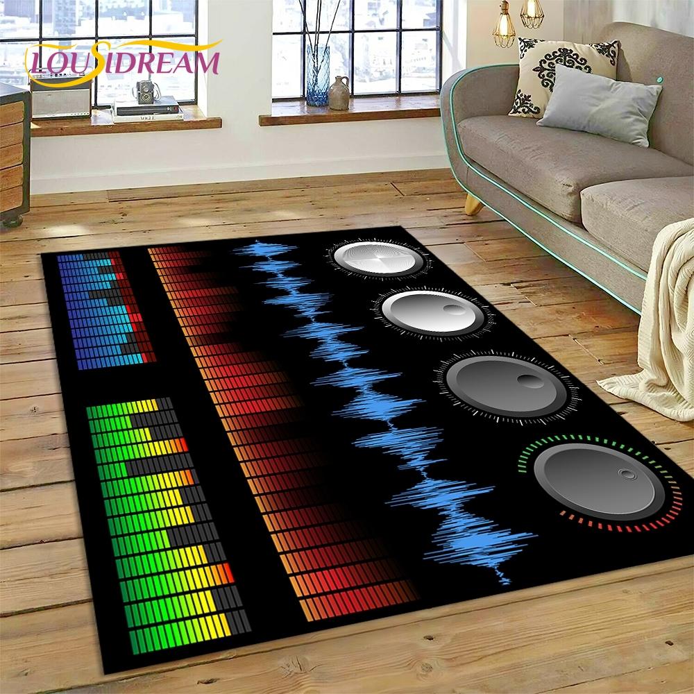 Vinyl Record Music DJ Screen tape Rug Carpet for Living Room Bedroom Home Decor,Floor Mat Non-slip Decoration for Sofa  Doormat
