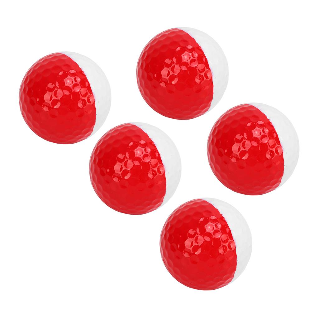 5pcs Golf Sports Training Balls 2 Color Golf Putting Practice Ball Set Double Layer Golf Gift Ball