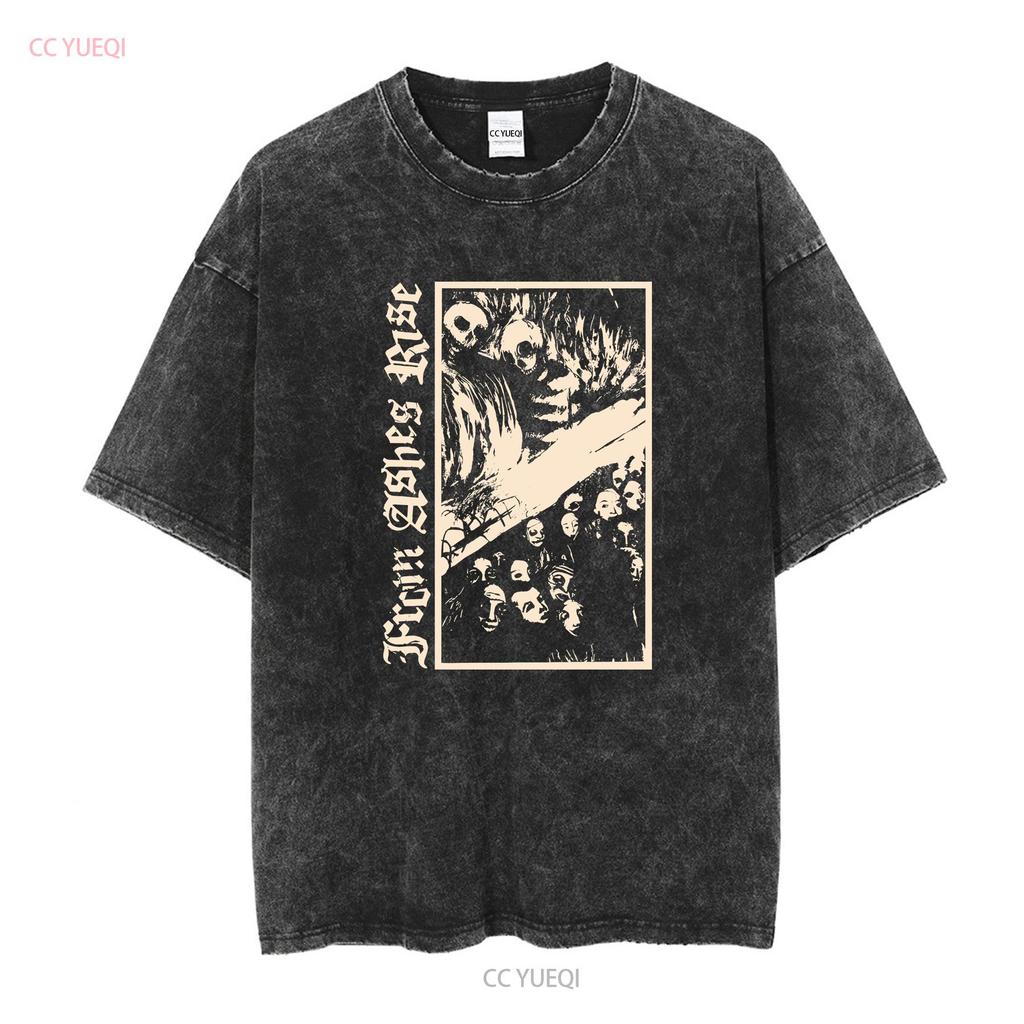 From Ashes Rise band T Shirt Full Size S to 5XL 1L288 long or short sleeves vintage Washed Unisex streetwear Stylish Stretched