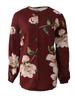 2024 Women's Muslim Floral Bubble Sleeve Blouse