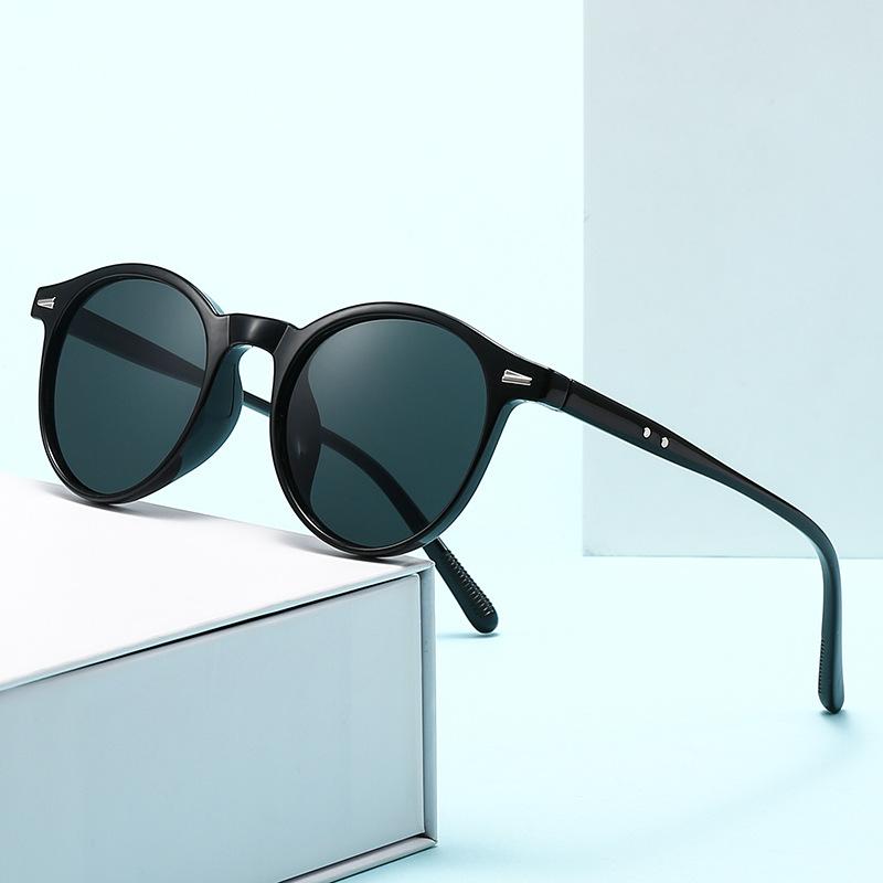 New Small Round Frame Sunglasses for Men Women UV Resistant Sunscreen Outdoor Fashion Driving Eyewear