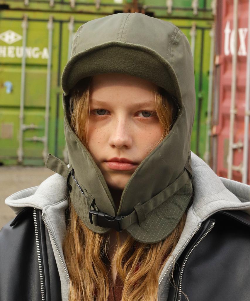 Seullipiseullib N.25 F/W Reversible Satin Khaki Trooper Hat