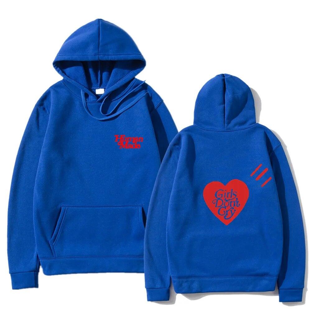 Girls Don’t Cry Human Unisex Hoodies Sweatshirts Autumn Winter Letter Printing Casual Japanese Streetwear Unisex Male Clothing
