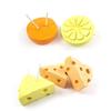 Small Pet Animal Mini Laa Calcium Corn/Cheese/Orange Shape Teeth Grinding Molar Stone Chew Toy for D