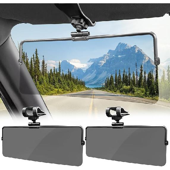 Sun Visor For SUV, Sun Visor Extender For Car Easy To Tall, UV400 Anti-Glare Protects From Glare, UV Rays, Snow Blindness For Safe Driving, Universal