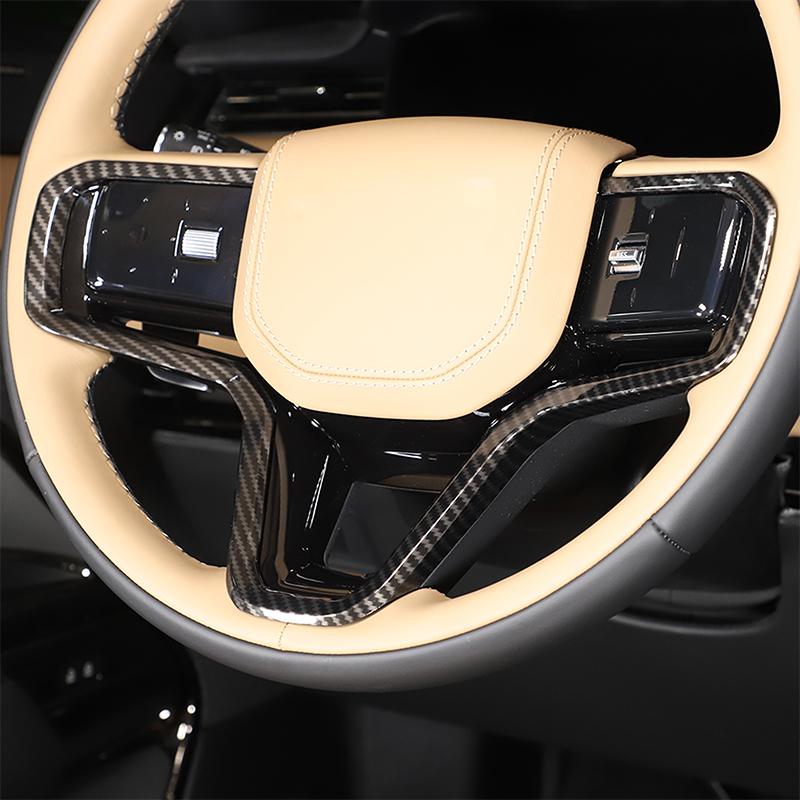 For Land Rover Range Rover Evoque Velar Sport 2025-2025 ABS Carbon fibre Car Steering Wheel Decorative Frame Sticker Accessories