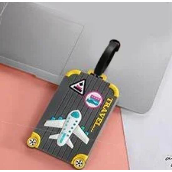 

2024 ПВХ милые бирки для багажа дорожные креативные бирки для чемоданов женские модные стильные силиконовые портативные дорожные бирки держатель для удостоверения личности адреса