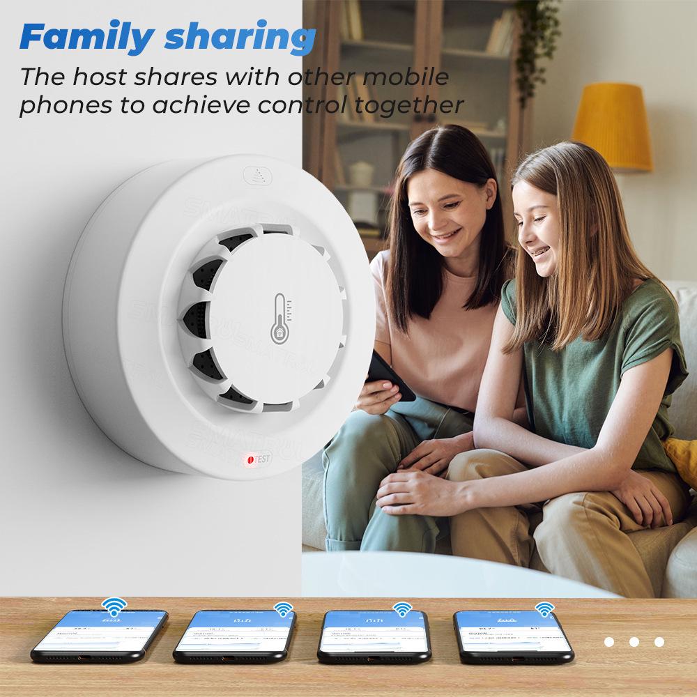 Tuya Smart WiFi Smoke Detector with Temperature and Humidity Sensing