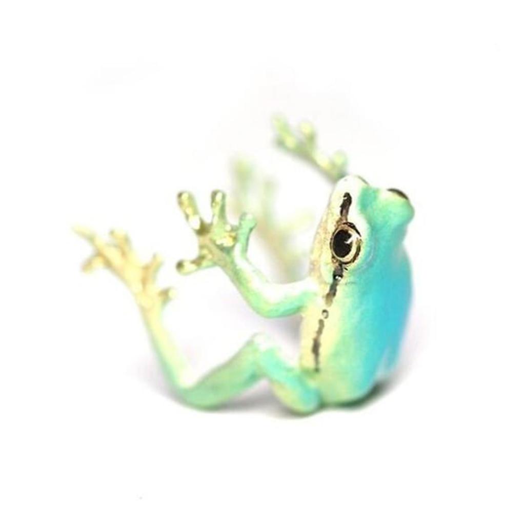 Exquisite Green Enamel Frog Open Ring For Women Cute Animal Lovely Party Adjustable Finger Jewelry Men Accessories Gifts N856