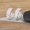 Nidin Top Quality New Fashion Gold Plated Gold/Silver Color Earrings CZ Zircon Ear Hoops Women Round Piercing Aesthetic Jewelry