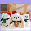 Christmas Plush Bear Snowman Soft Toy With Pp Cotton Filling For Holiday Gift