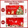 Santa Claus Christmas Cash Gift Envelope Christmas Tree with 10 Slots Christmas Money Holders Christmas Surprise Party Money Box