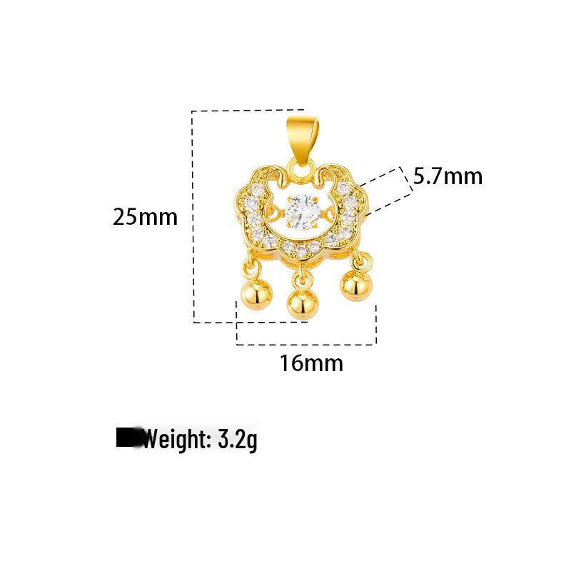 New Hot-Selling Longevity Pendant Necklace: 18K Gold Non-Fading Titanium Steel, Light Luxury Clavicle Chain Jewelry.