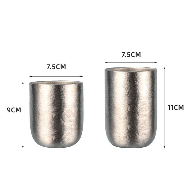260/360ML Eggshell Beer Mug With Lid And Stainless Steel Straw,Double Layer Pure Titanium,Insulated,Crystal U-shaped Water Cup