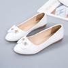 Fashion Women's Shoes with Bow Rhinestone White Ladies Pumps Pointed Toe Comfortable and Elegant On Offer Luxury Brand Wholesale Lastest